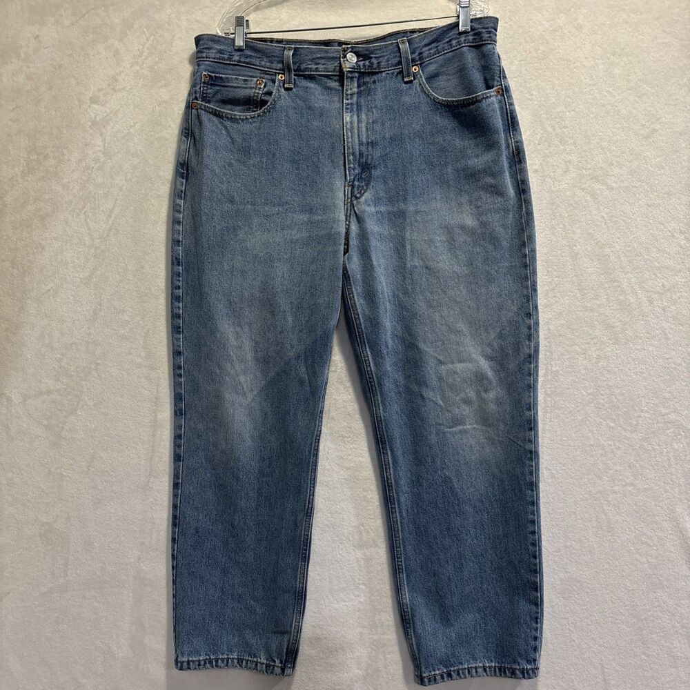 Levi's 550 Relaxed Fit Jeans Men's Size 38X30 Blue Denim Zip Fly Casual 5 Pocket